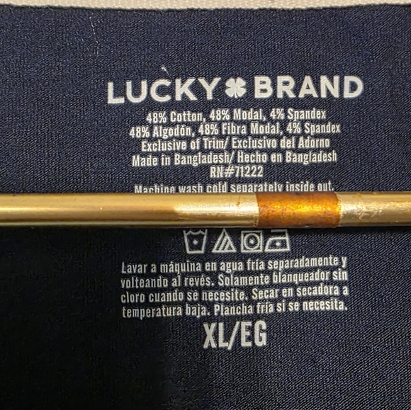 Lucky Brand Dark Blue Long Sleeve Top - Picture 2 of 3